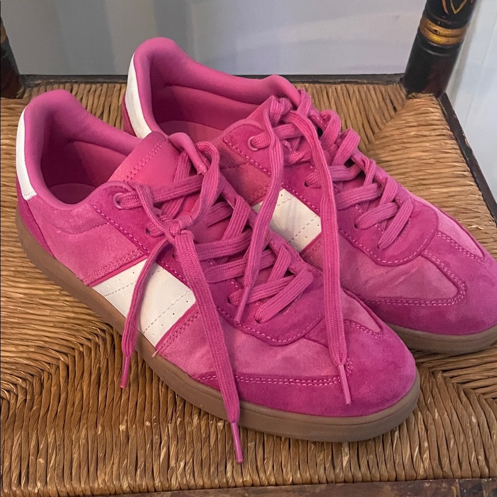 Zara Pink and White Women's Sneakers